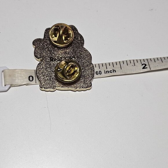 **Final Sale** Real Sic Gold Tone White And Black Enamel Good Luck Cat Pin - Picture 5 of 10